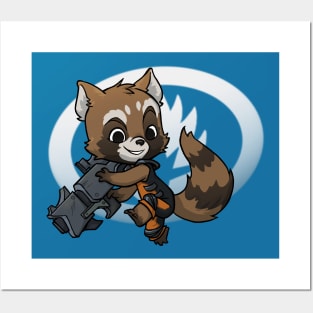 Super Cute Raccoon Posters and Art
